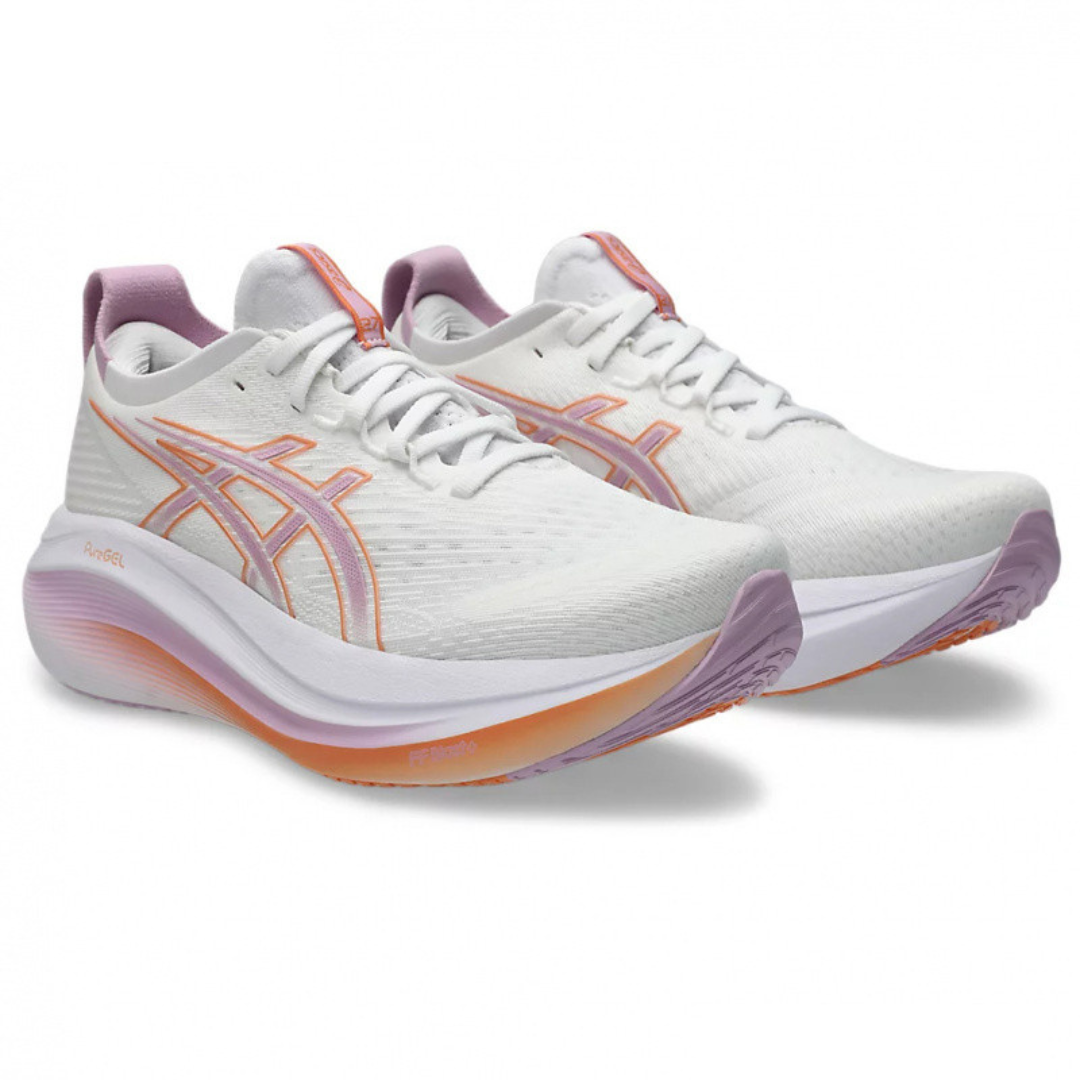 Tênis Asics Gel - Nimbus 27 - Branco/Lilás
