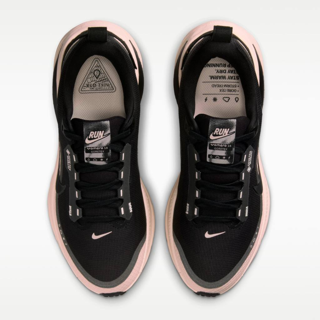 Tênis Nike Vomero 18 GORE-TEX - Preto/Rosa Claro
