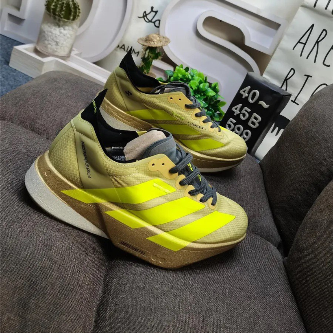 Tênis Adidas Adizero Adios Pro 4 Dourado/Verde