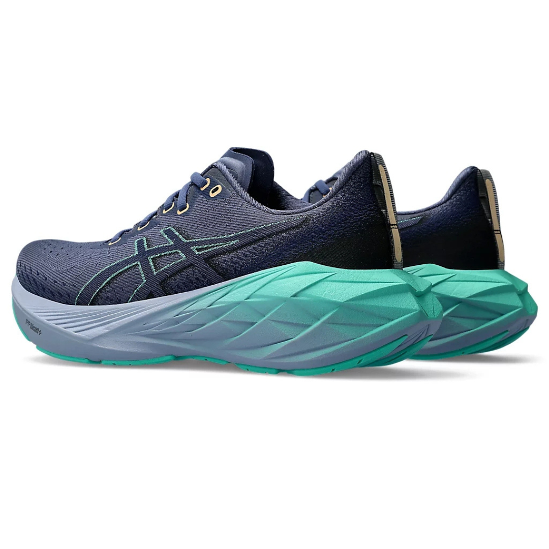 Tênis Asics Novablast™ 4 Azul Marinho com Verde e Azul