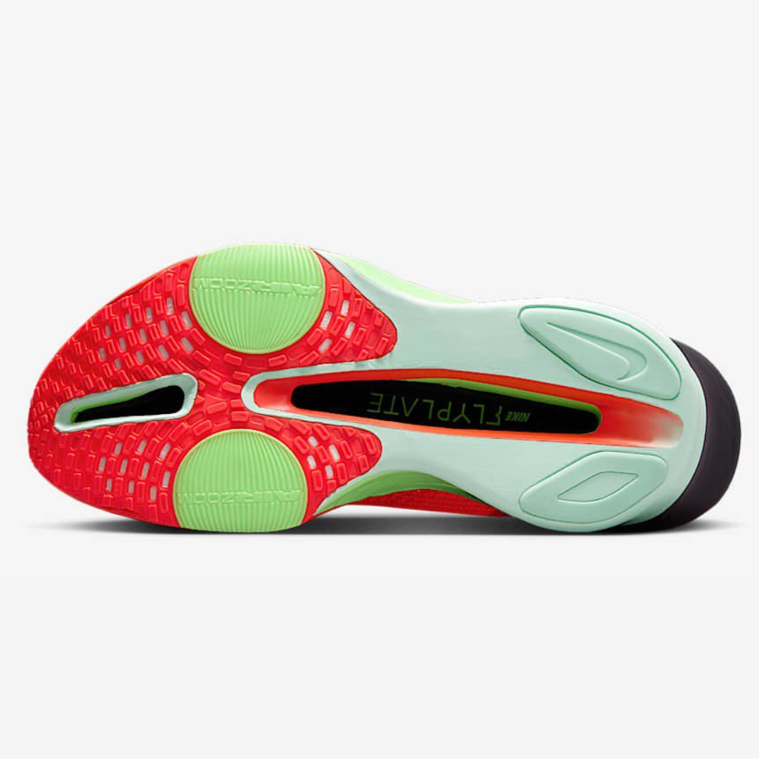 Tênis Nike ZoomX ALPHAFLY Next% 3 - Carmesim Bright/Lime Blast/Mint Foam