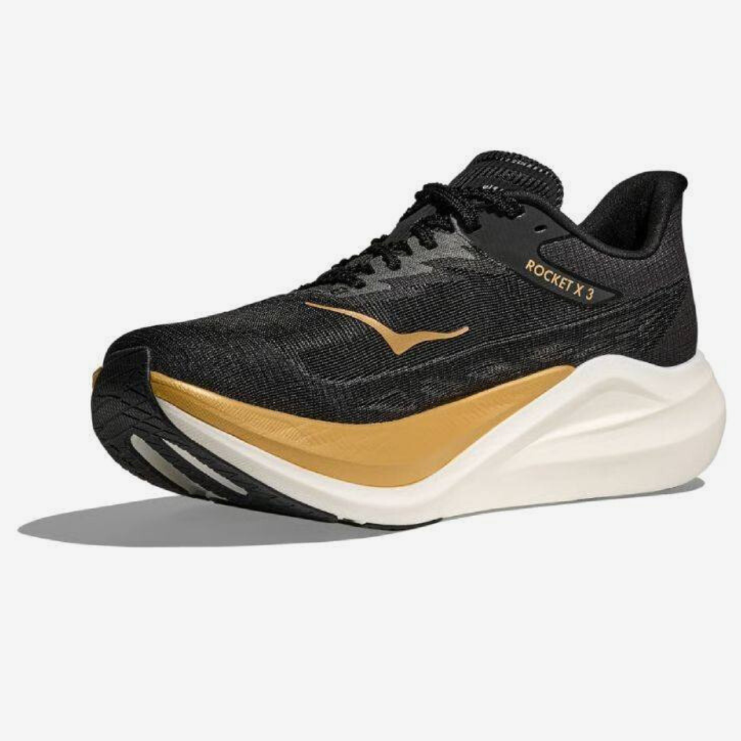 Tênis Hoka Rocket X 3 Unissex - Preto/Dourado