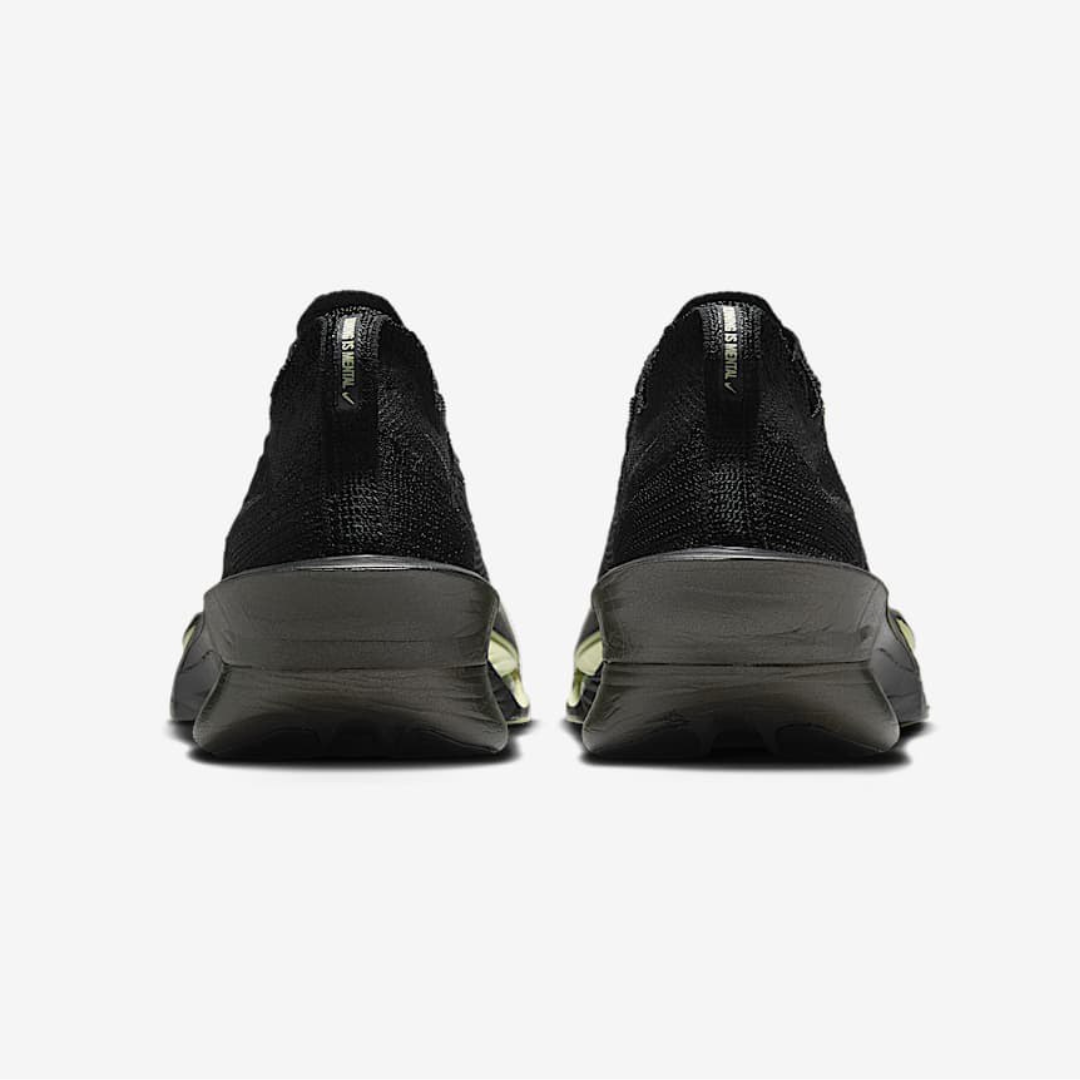 Tênis Nike ZoomX ALPHAFLY Next% 3 - Preto/Olive Aura/Prateado metalizado