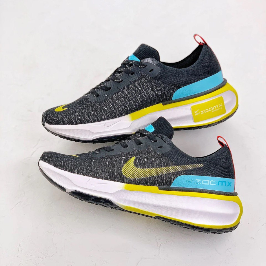 Tênis Nike Invincible Run 3 - Preto/Azul Báltico/Amarelo