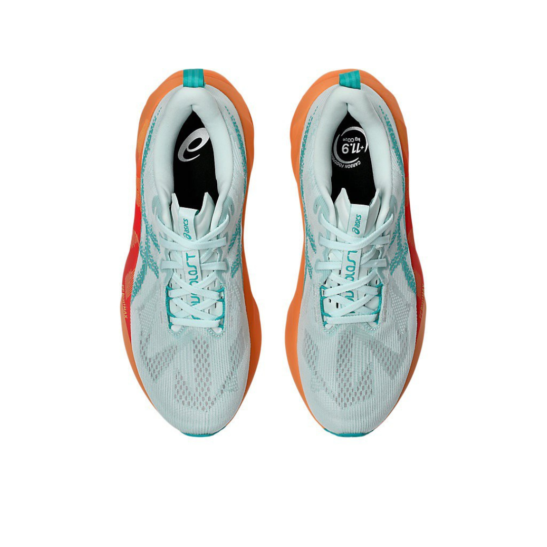 Tênis Asics Novablast 5 - Verde com Laranja