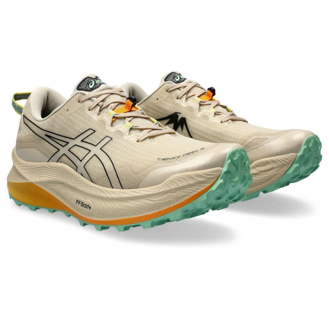 Tênis Asics Trabuco Max 3 - Bege/Laranja/Verde