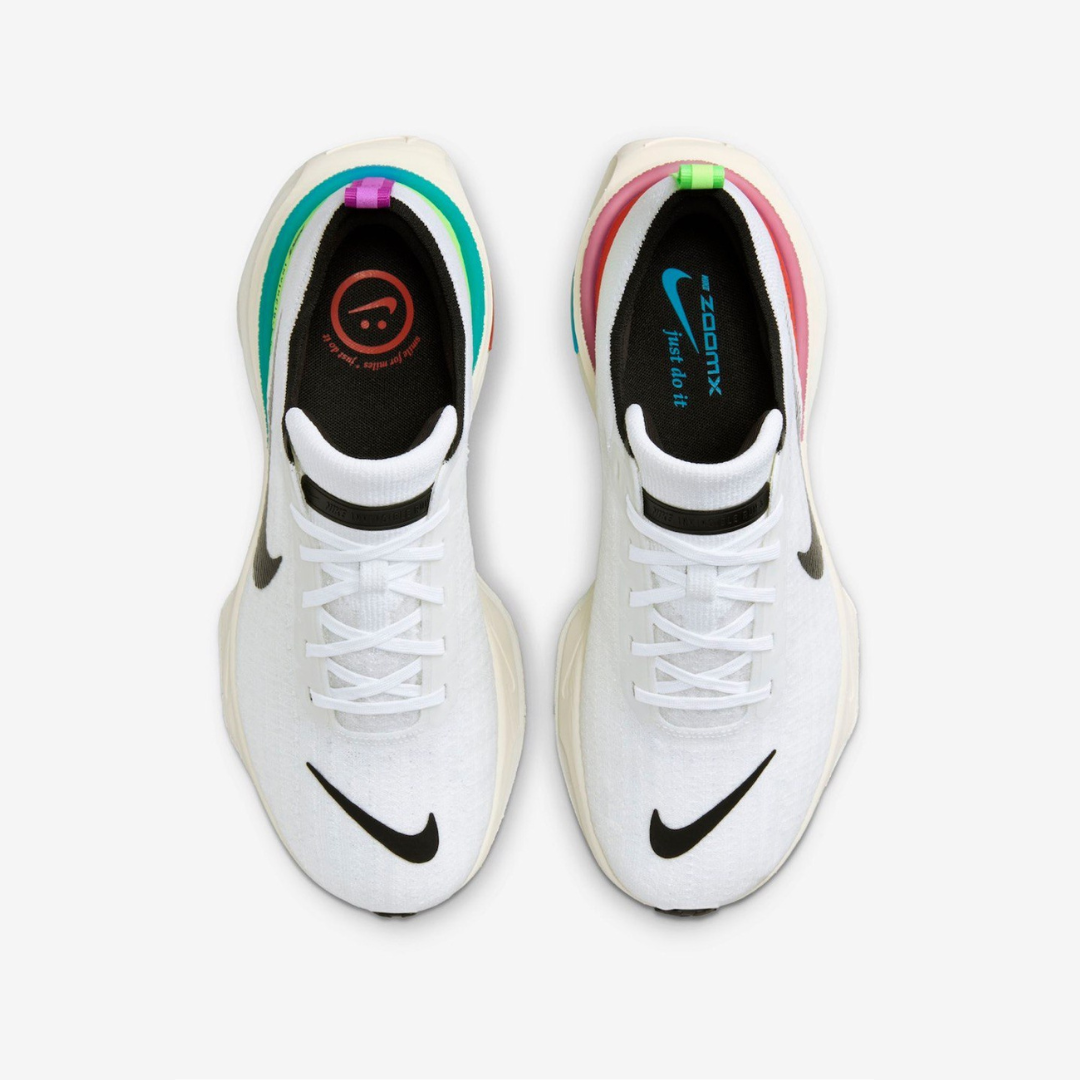 Tênis Nike Invincible Run 3 - Branco/Lime Blast/Blue Lightning/Preto