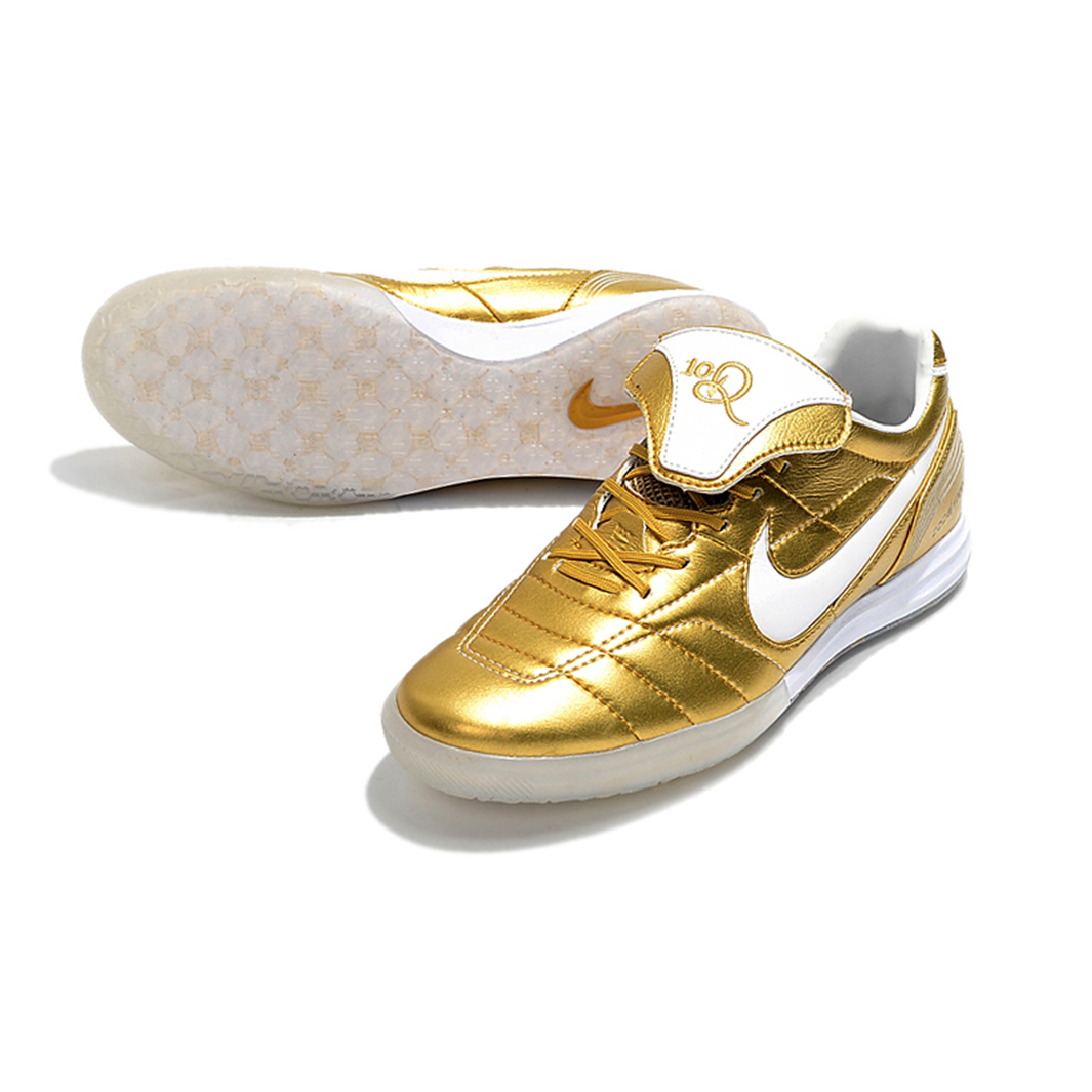 Chuteira Nike Tiempo Legend 7 Elite Futsal R10 - Gold