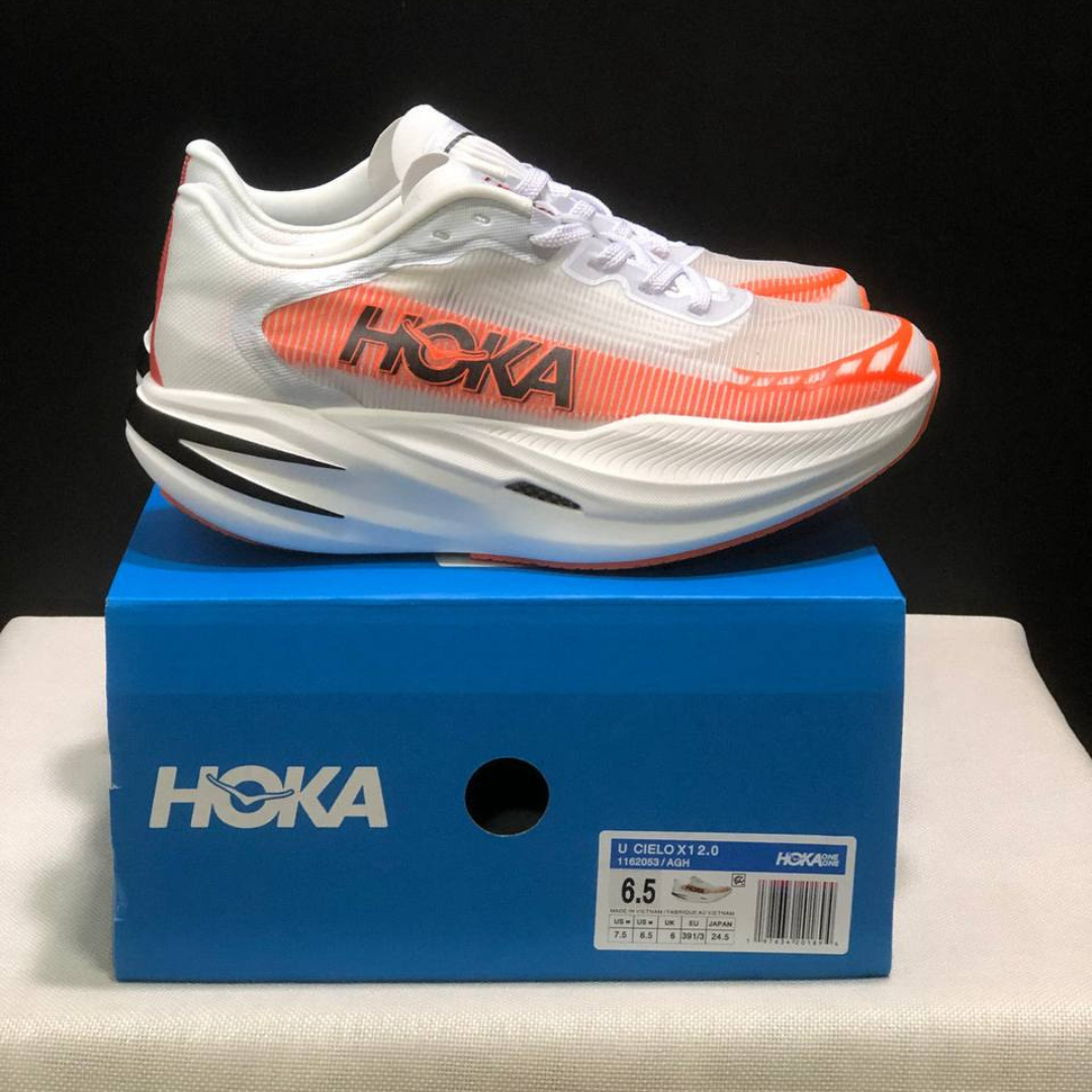 Tênis Hoka Cielo X1 2.0 Unissex - Branco/Vermelho