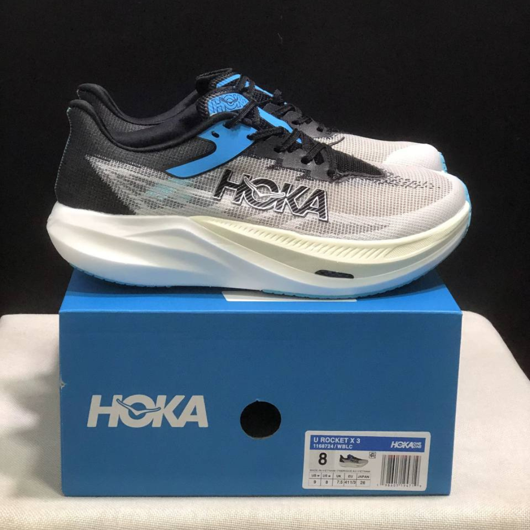 Tênis Hoka Rocket X 3 Unissex - Preto/Cinza/azul