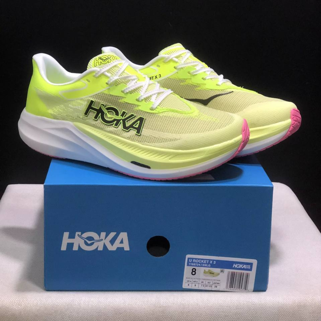 Tênis Hoka Rocket X 3 Unissex - Sunlight/Neon Hoka Citrus
