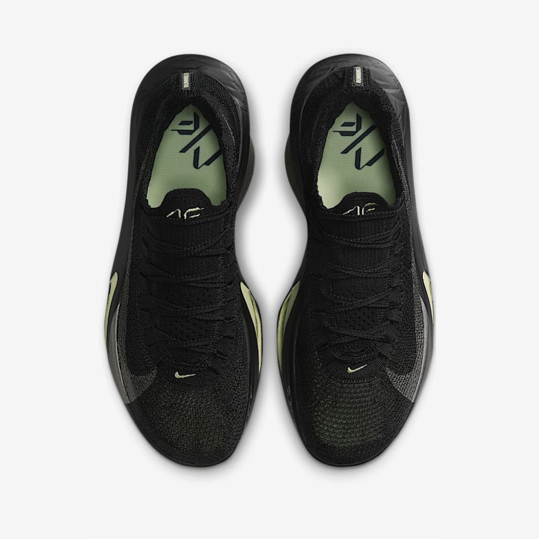 Tênis Nike ZoomX ALPHAFLY Next% 3 - Preto/Olive Aura/Prateado metalizado