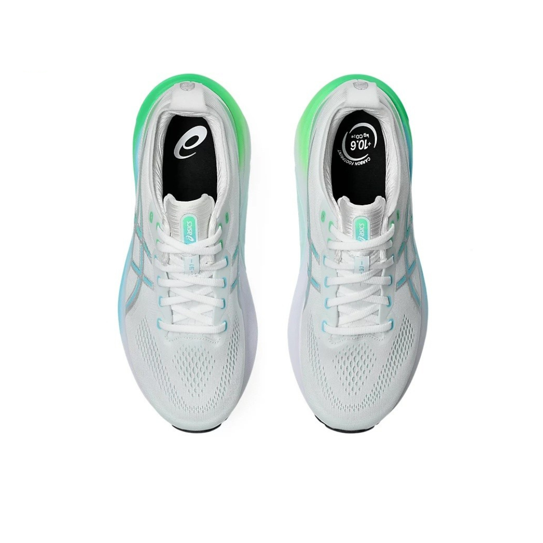 Tênis Asics Gel-Kayano 31 Branco com Verde e Azul