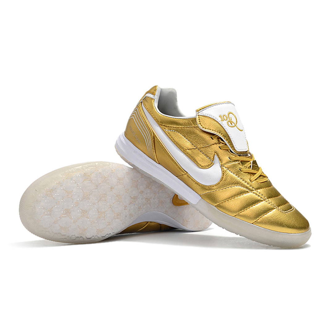 Chuteira Nike Tiempo Legend 7 Elite Futsal R10 - Gold