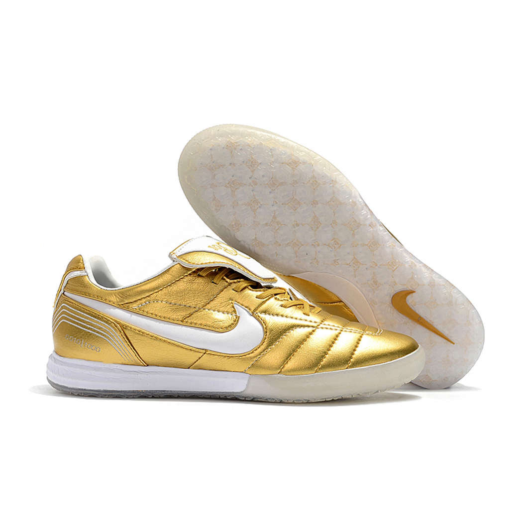 Chuteira Nike Tiempo Legend 7 Elite Futsal R10 - Gold