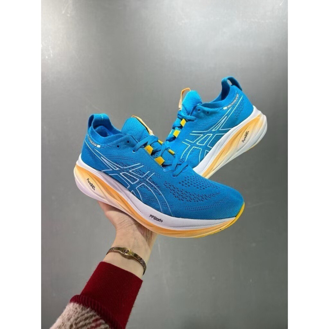 Tênis Asics Gel - Nimbus 26 - Azul e Laranja