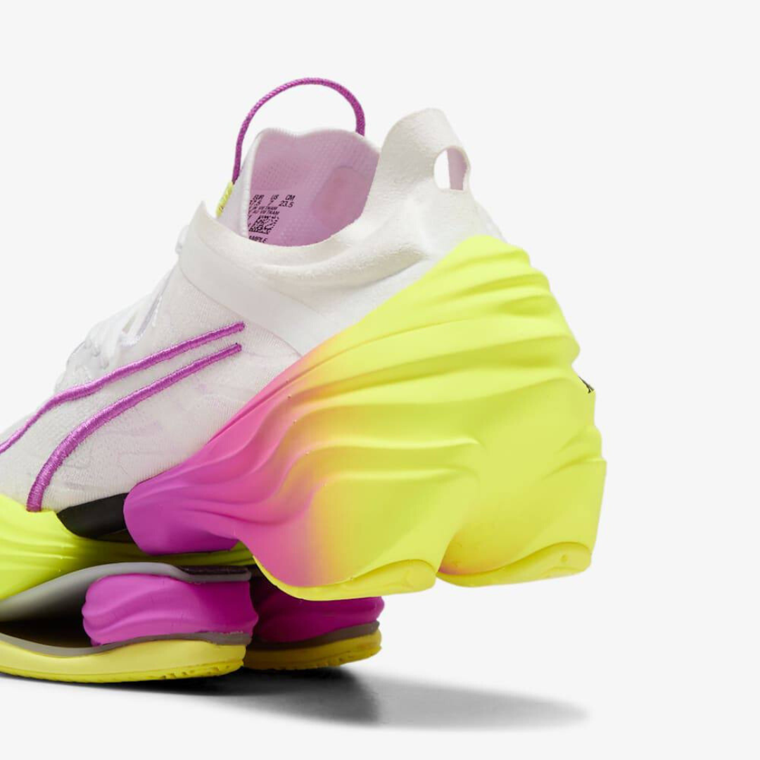 Tênis Puma Fast-RB Nitro Elite - Branco/Roxo/Verde Neon