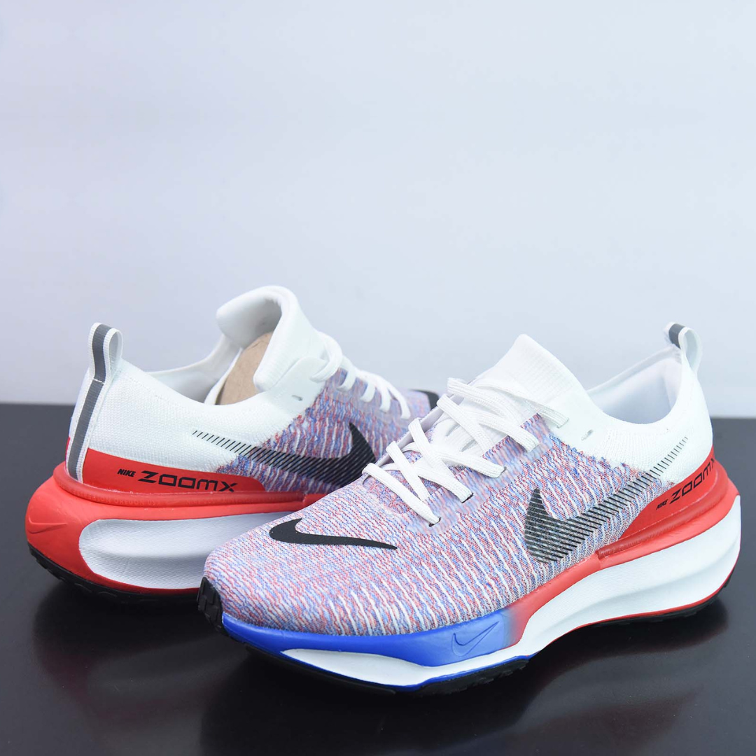 Tênis Nike Invincible Run 3 - Branco/Azul/Vermelho