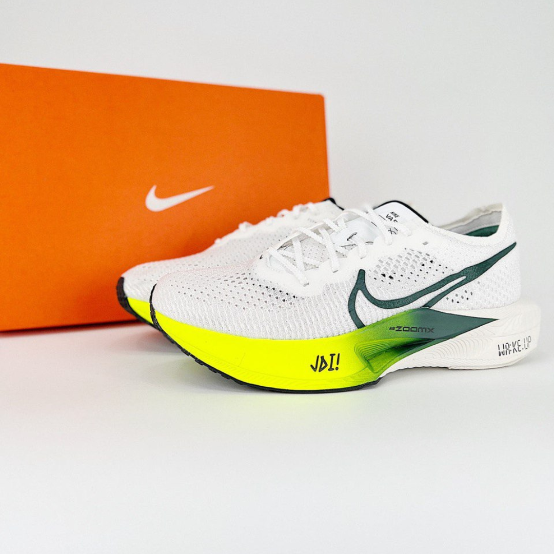 Tênis Nike Air Zoom X Vaporfly Next%3 Road Racing - Branco/Verde Pro