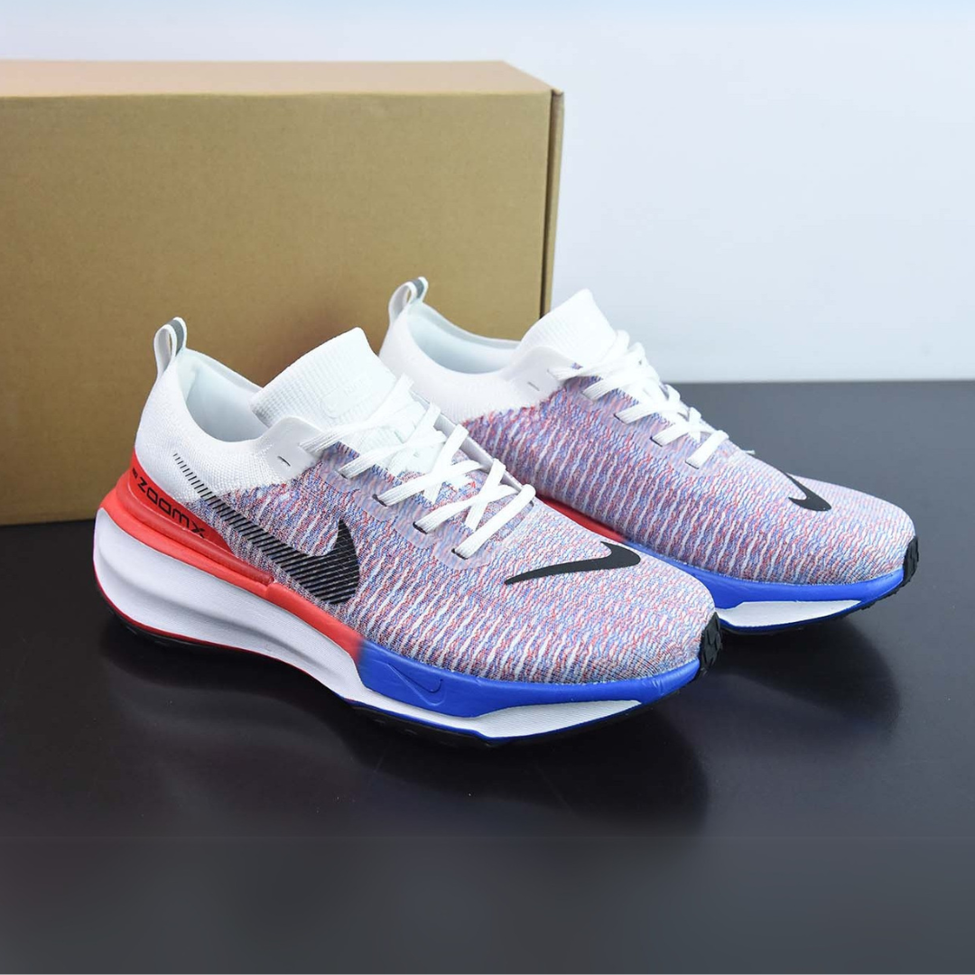 Tênis Nike Invincible Run 3 - Branco/Azul/Vermelho