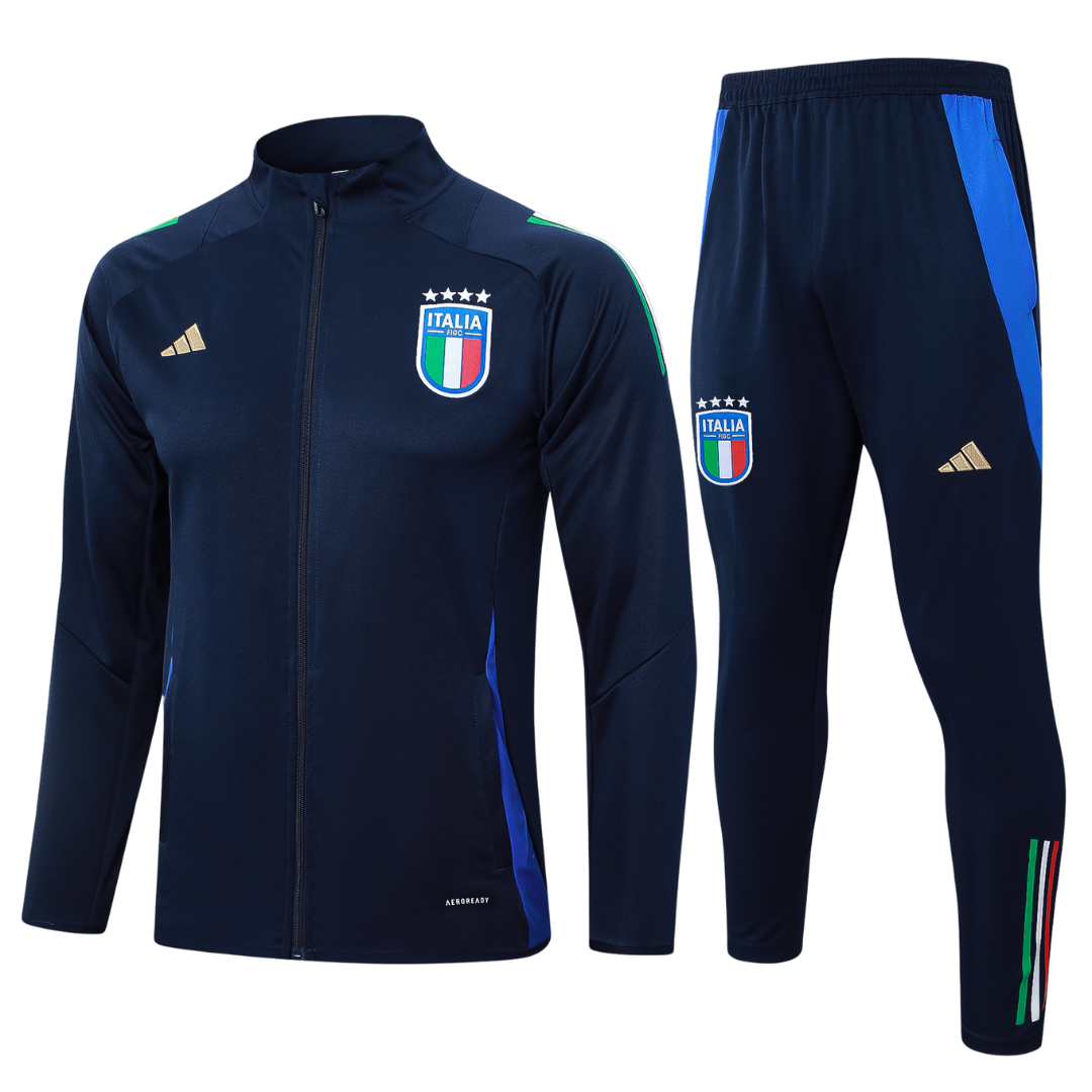 Conjunto Itália Zíper Longo Azul