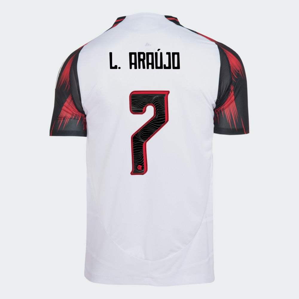 Camisa Adidas Flamengo 2025/26 II DE L. ARAÚJO N° 7