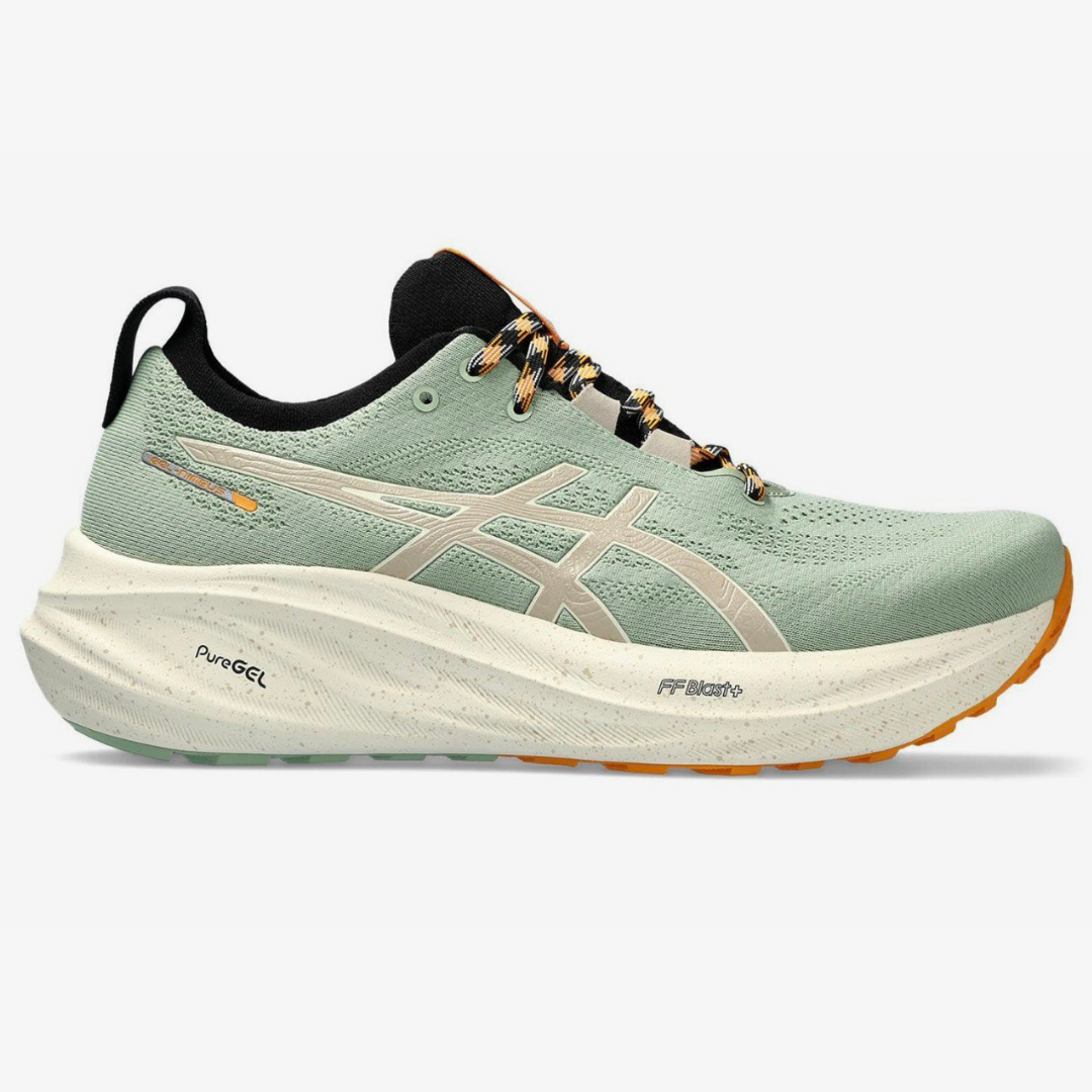 Tênis Asics Gel - Nimbus 26 TR - Verde/Creme/Laranja