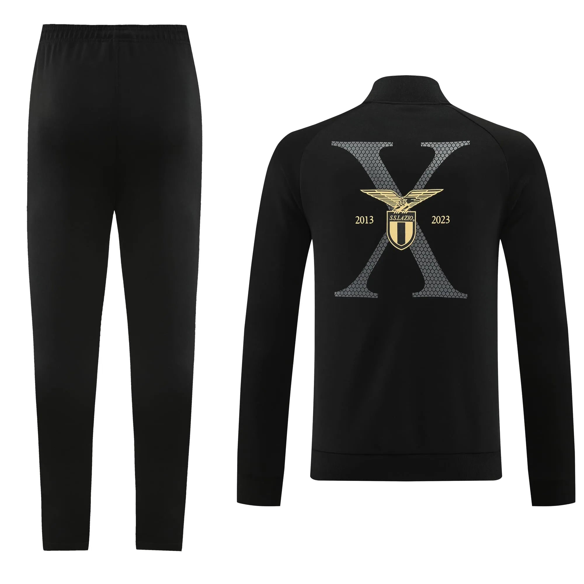 Conjunto Lazio Zíper Longo All Black