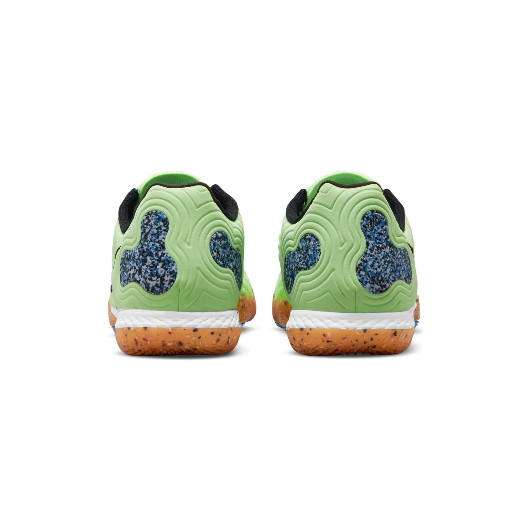 Chuteira Nike ReactGato Futsal - Fluorescent Green/Navy Blue