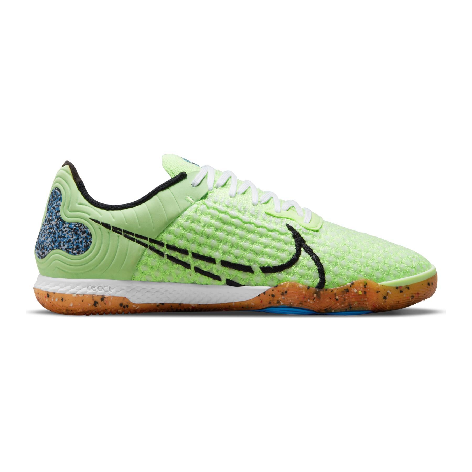 Chuteira Nike ReactGato Futsal - Fluorescent Green/Navy Blue
