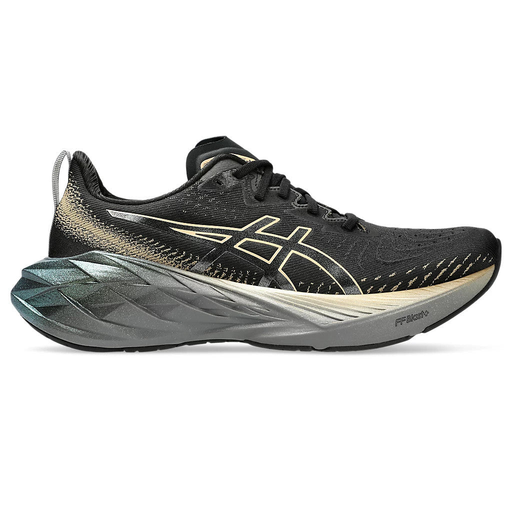 Tênis Asics Novablast™ 4 Platinum Preto Dourado