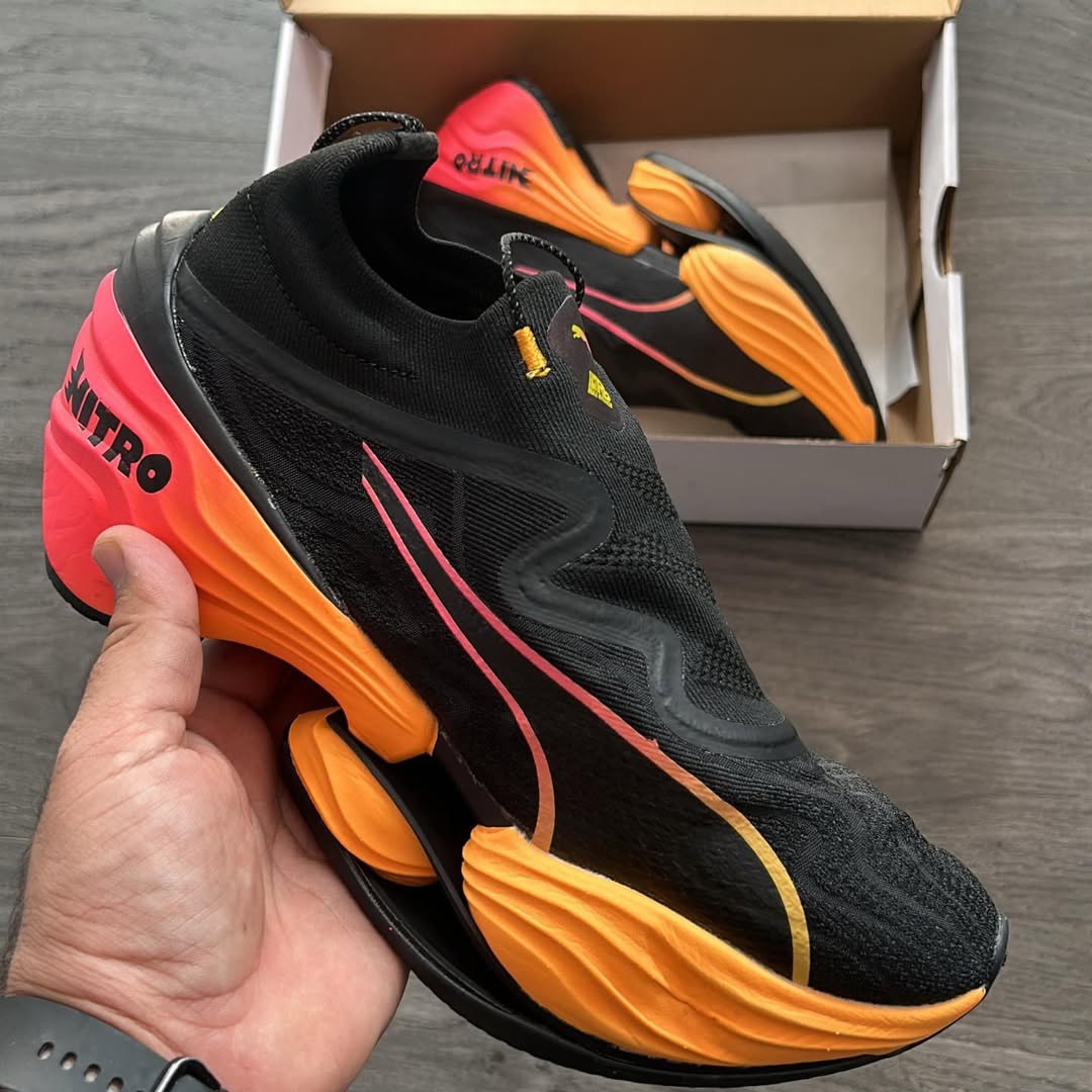 Tênis Puma Fast-RB Nitro Elite - Preto/Laranja/Rosa