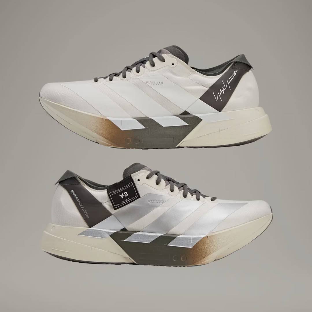 Tênis Adidas Adizero Adios Pro 4 Y3 Bege/Preto/Cinza