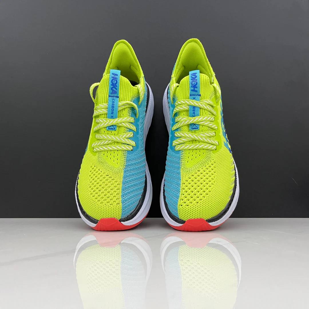 Tênis Hoka Carbon X3 - Verde/Vermelho