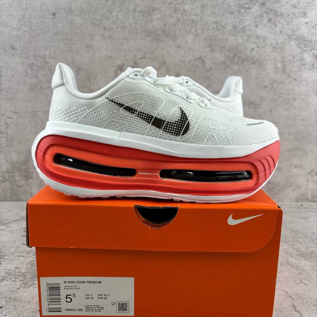 Tênis Nike Vomero Premium - Branco/Vermelho